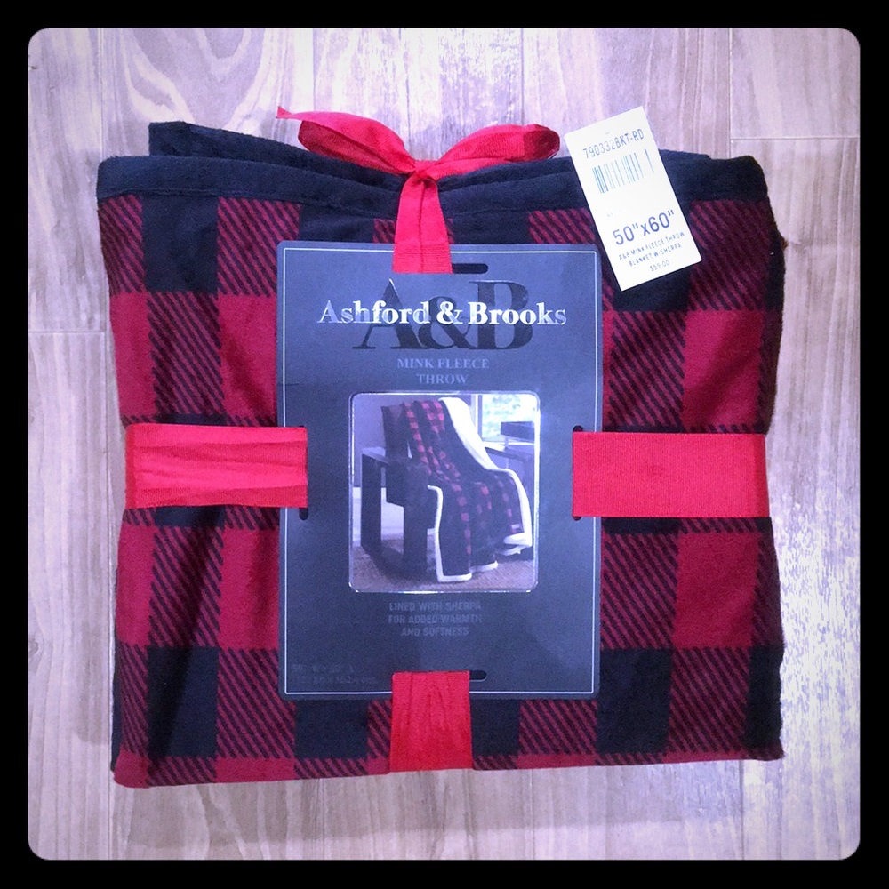 Red Buffalo Check Mink Fleece Throw